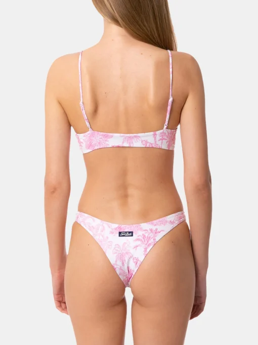 Bikini da donna a bralette con stampa giungla