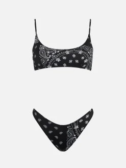 Bikini da donna a bralette con stampa bandana
