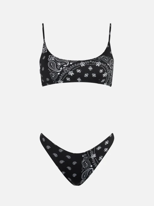 Bikini da donna a bralette con stampa bandana