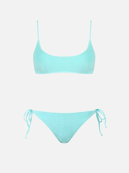 Bikini da donna a bralette verde in spugna Judy Virgo