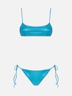 Bikini da donna a bralette lamina verde acqua Sadie Marielle