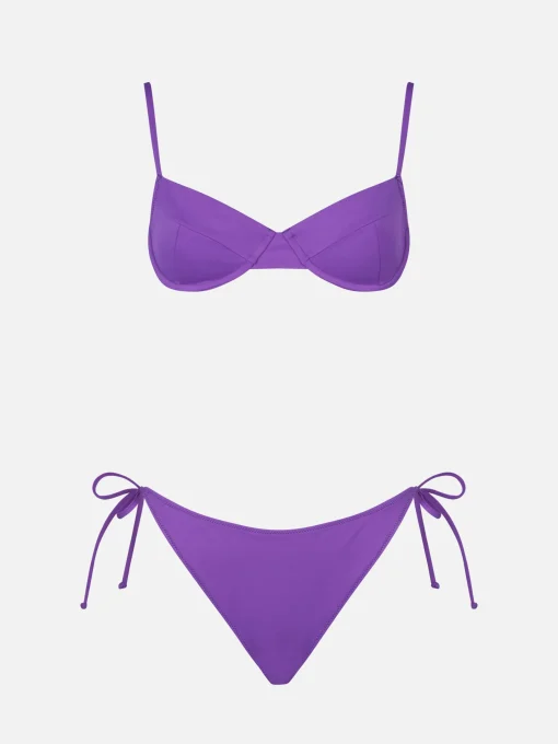 Bikini da donna a bralette viola