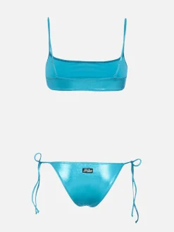 Bikini da donna a bralette lamina verde acqua Sadie Marielle