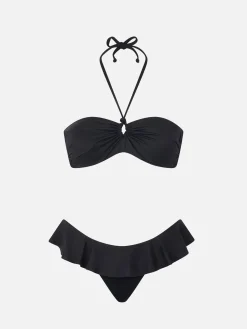Bikini da donna a fascia colore nero