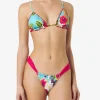 Bikini da donna a triangolo con stampa Ibiscus