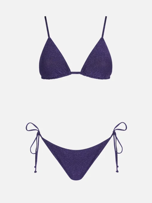 Bikini da donna a triangolo lurex