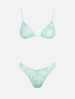 Bikini da donna a triangolo con stampa giungla