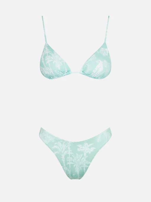 Bikini da donna a triangolo con stampa giungla