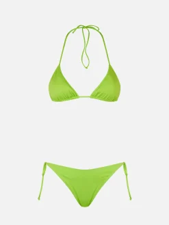 Bikini da donna a triangolo verde lime