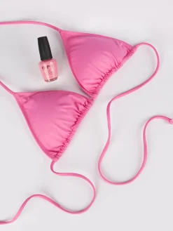 Bikini da donna a triangolo rosa