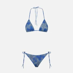 Bikini da donna a triangolo con stampa paisley