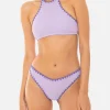 Bikini da donna con top all'uncinetto