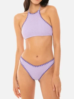 Bikini da donna con top all'uncinetto