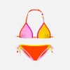 Bikini triangolo da bambina con charms