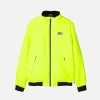 Bomber da bambino giallo fluo con fodera in pelo