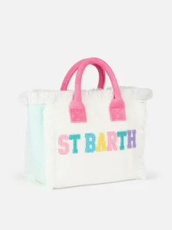 Borsa a mano Colette Sponge in spugna con patch multicolor