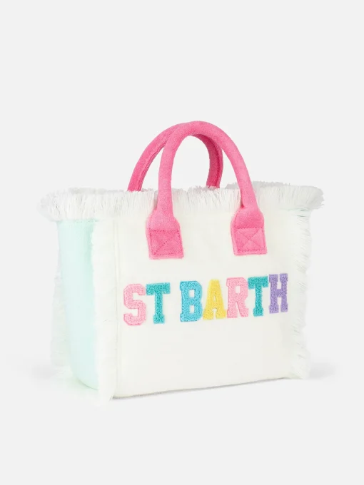 Borsa a mano Colette Sponge in spugna con patch multicolor