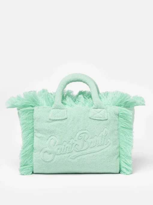 Borsa a mano Colette Terry verde salvia in rilievo