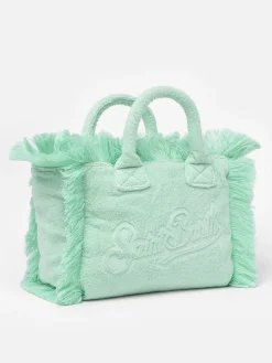 Borsa a mano Colette Terry verde salvia in rilievo