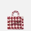Borsa a mano Mini Vanity in lana con fantasia maxi pied de poule