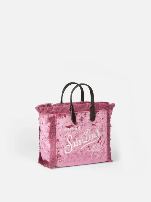 Borsa a mano Mini Vanity in ciniglia rosa