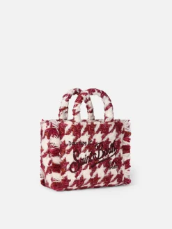 Borsa a mano Mini Vanity in lana con fantasia maxi pied de poule