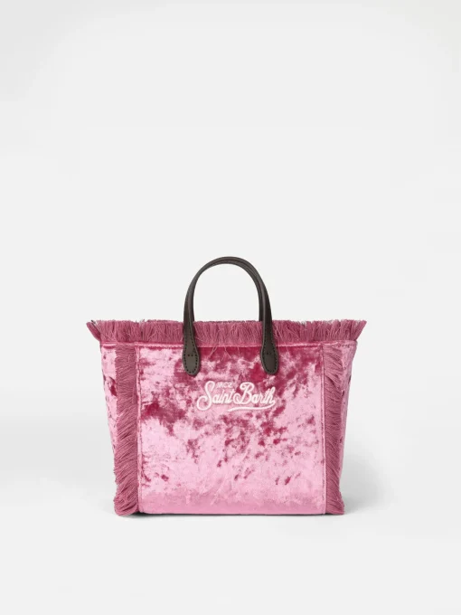 Borsa a mano Mini Vanity in ciniglia rosa