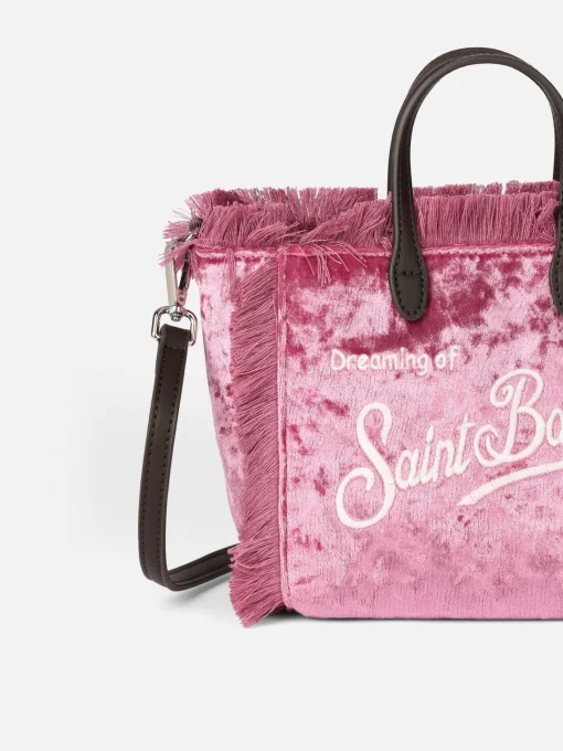 Borsa a mano Mini Vanity in ciniglia rosa