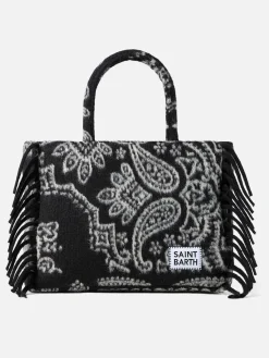 Borsa a spalla blanket Vanity con stampa bandana nera