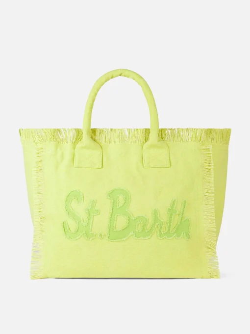 Borsa a spalla Vanity in tela verde chiaro