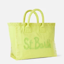 Borsa a spalla Vanity in tela verde chiaro