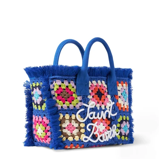 Borsa Colette blu all'uncinetto