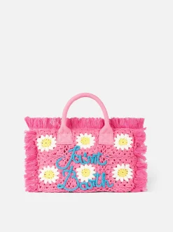 Borsa Colette con patch di fiori all'uncinetto