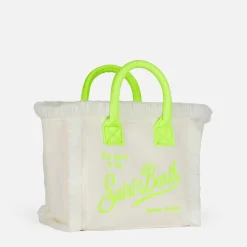 Borsa Colette in spugna bianca con logo Saint Barth