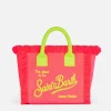 Borsa Colette in spugna fucsia con logo Saint Barth