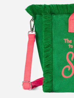 Borsa Colette in spugna verde con logo Saint Barth