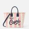 Borsa Colette in tela di cotone rigata Capri