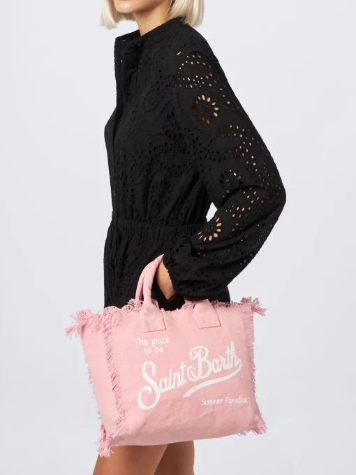 Borsa Colette in tela di cotone rosa