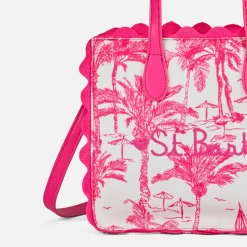 Borsa Vivian in cotone con stampa toile de jouy