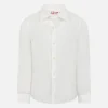 Camicia Agnes in lino bianco da bambino