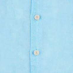 Camicia da bambino in lino azzurro acqua