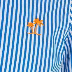 Camicia da bambino in lino di cotone a righe
