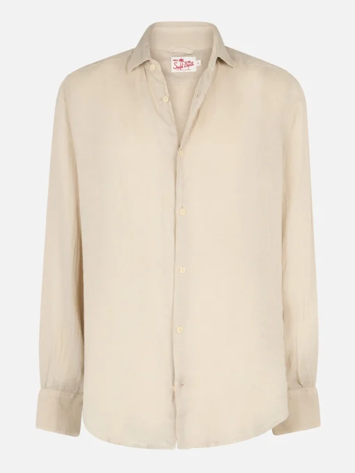 Camicia da uomo in lino bianco sporco Pamplona