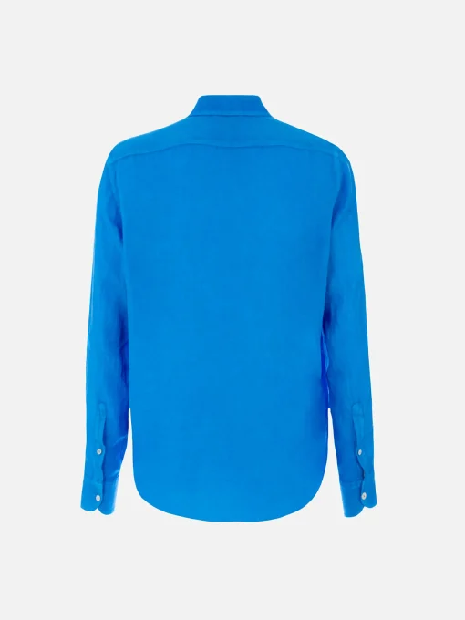 Camicia da uomo in lino bluette acquerello Pamplona