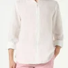 Camicia da uomo Pamplona in lino bianco