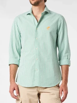 Camicia da uomo Pamplona a righe in seersucker