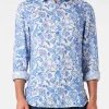Camicia da uomo Pamplona in lino con stampa fiori