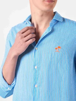 Camicia da uomo Pamplona in lino a righe