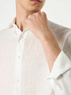 Camicia da uomo Pamplona in lino bianco