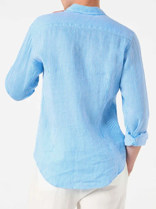 Camicia da uomo Pamplona in lino a righe